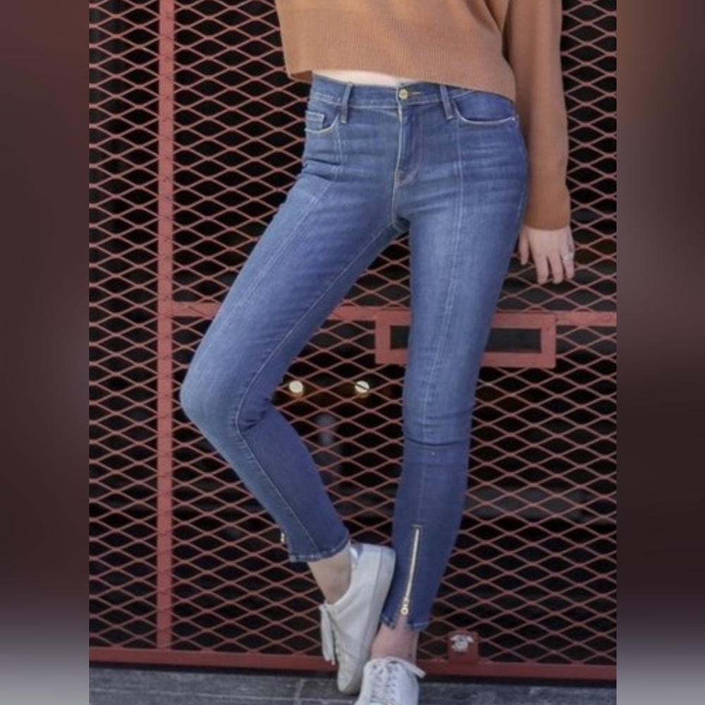 Frame Le Skinny Le Jeanne Split Zip Ankle